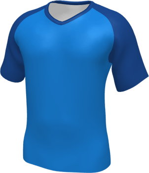 Elastic Unisex T-shirt V-hals raglan mouw