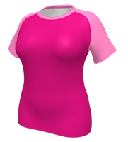 Elastic dames T-shirt met ronde kraag raglan mouw