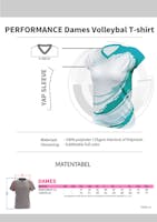 Performance Dames T-shirt V-hals met kapmouw