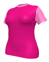 PRO Dames T-shirt ronde kraag, Rechte mouw