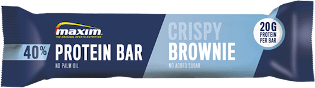  7 x     Maxim 40% Protein Bar Crispy Brownie 50g