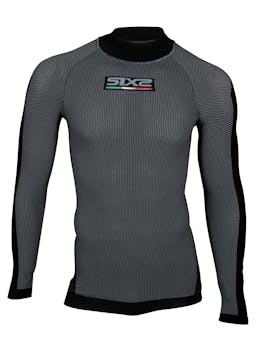 NEW - SIXS Classic Carbon Long Sleeves With Turtleneck BLACK